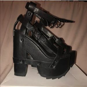 Y.R.U dolls kill platform heels